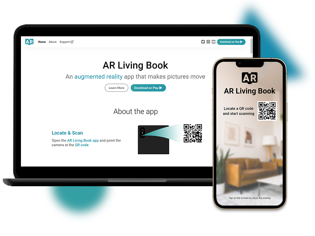 AR Living Book showcase